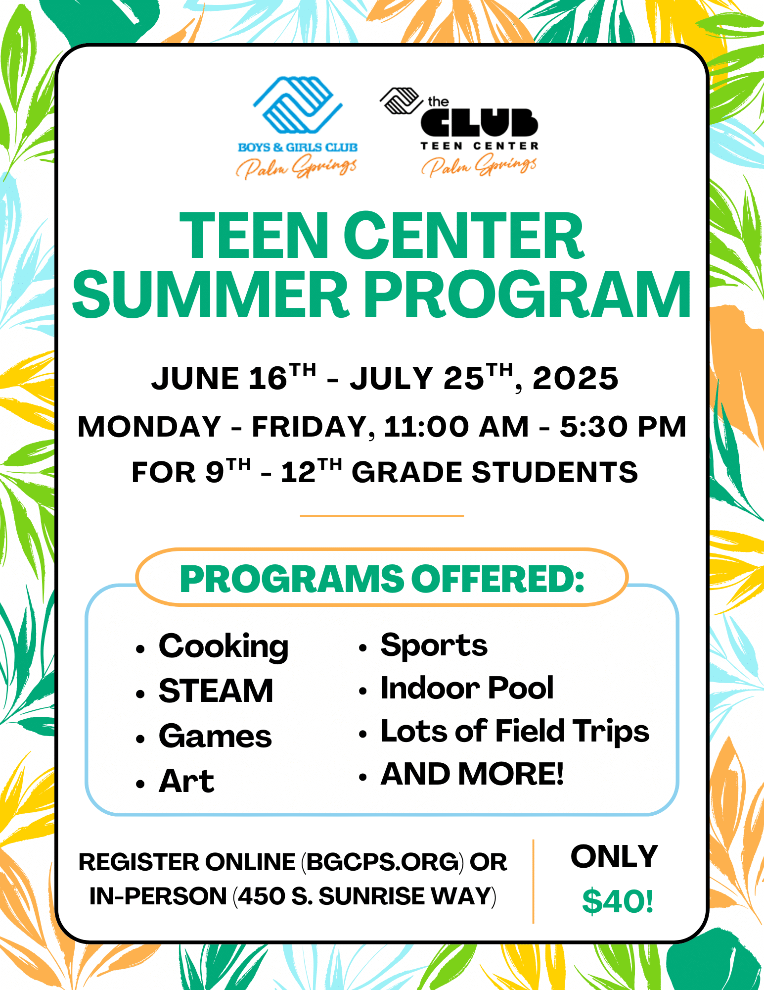 TC Summer 2025 Flyer